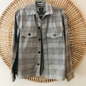 H&M men’s dressy shirt jacket plaid